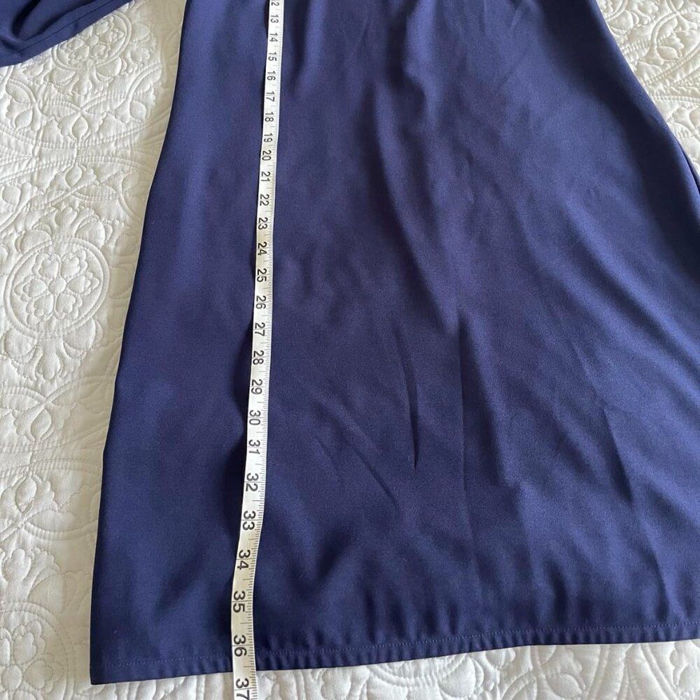 Laundry by Shelli Segal Navy Blue 3/4-sleeve Midi Dress 8 - Picture 14 of 15